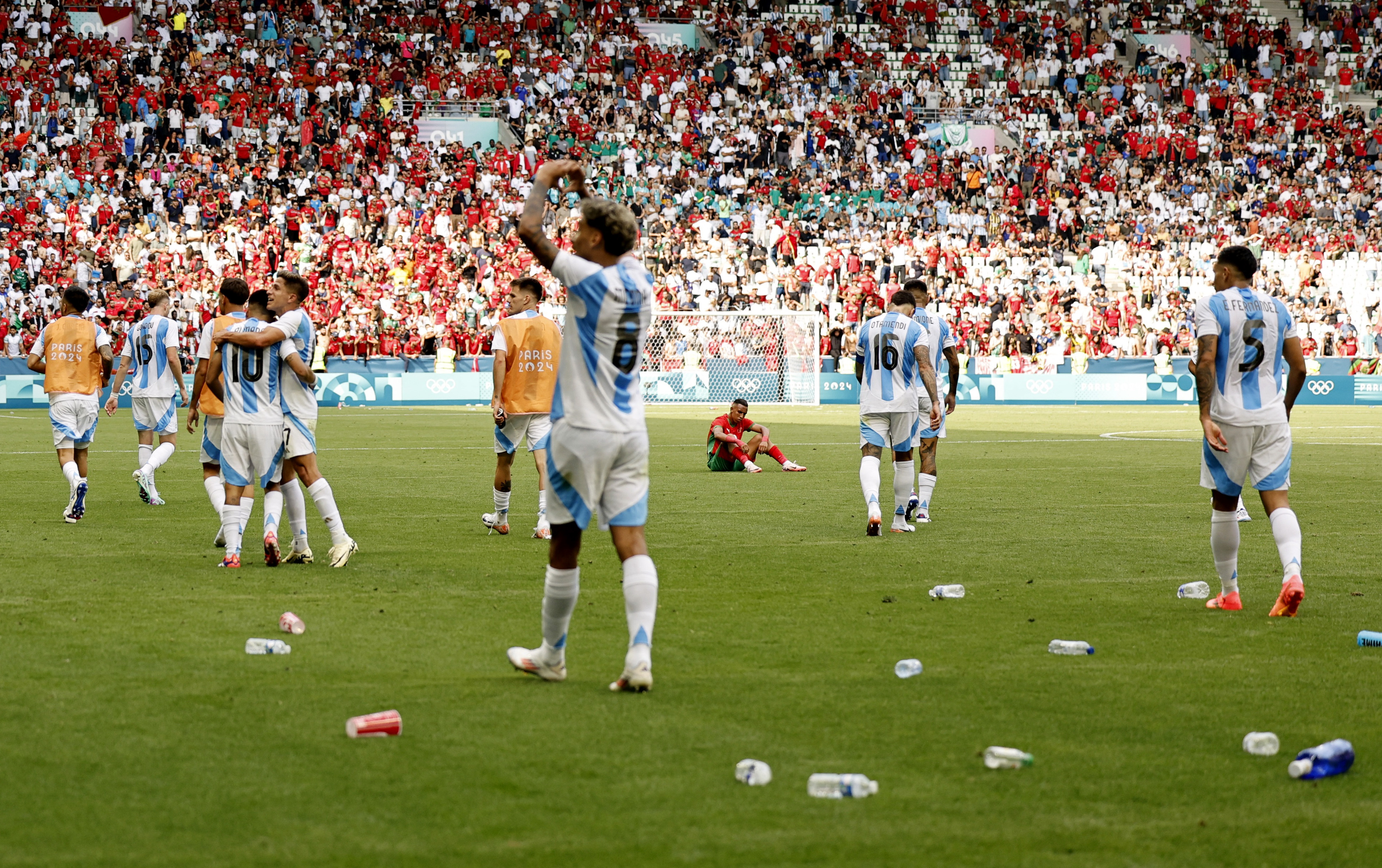 Les joueurs argentins ont eu la chance d'éviter les blessures lors des scènes honteuses