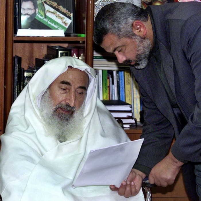Ismail Haniyeh avec Cheikh Ahmed Yassin 