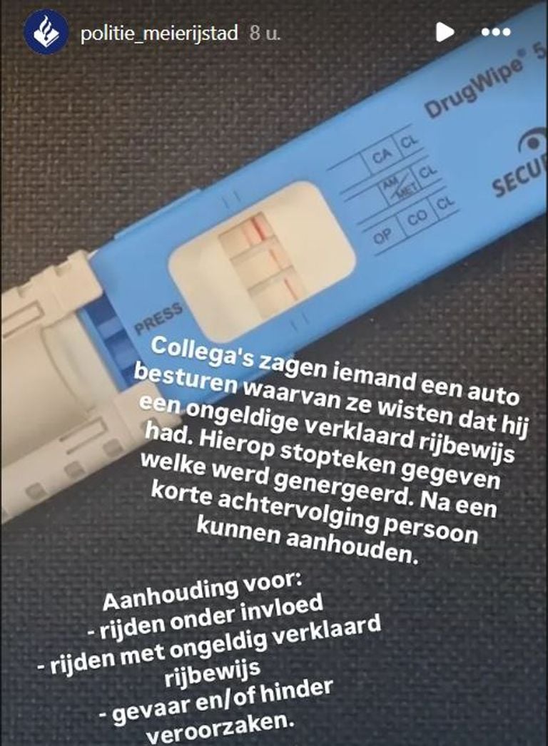 Photo : Instagram Police de Meierijstad