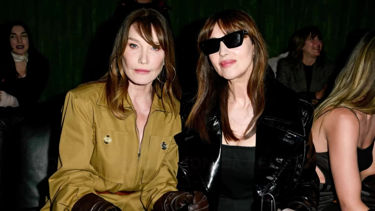 Carla Bruni et Monica Bellucci au premier rang chez Saint Laurent : deux icônes italiennes à Paris