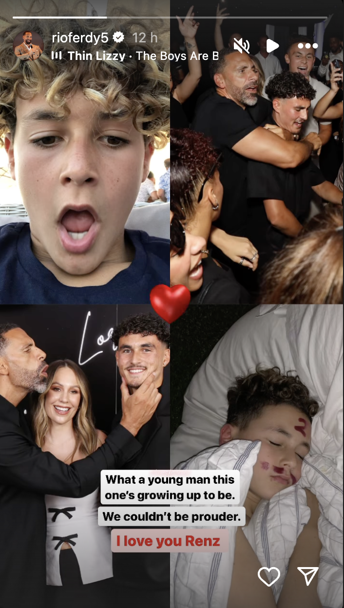 Rio a également célébré son fils avec une douce publication Instagram