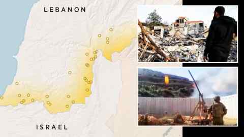 Un homme inspecte un bâtiment détruit le 8 janvier 2024 après un raid aérien israélien dans le village de Kfar Kila, dans le sud du Liban