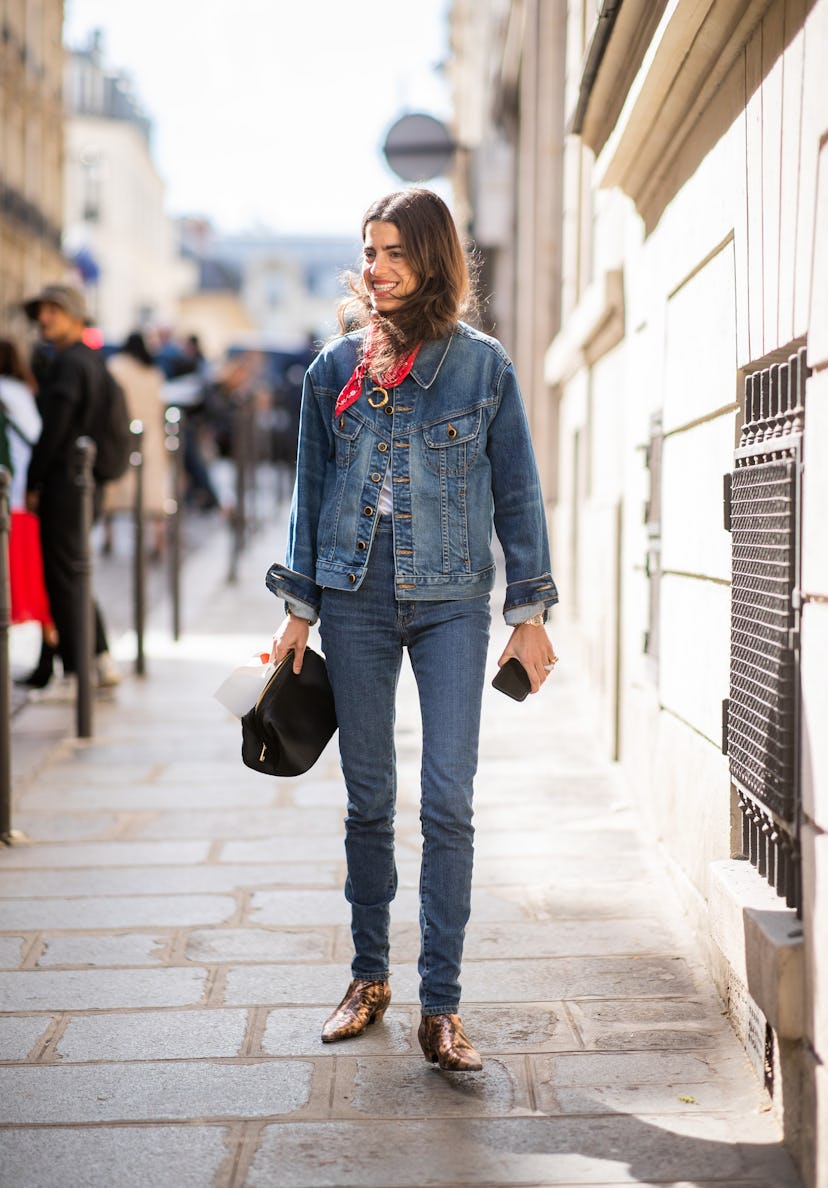 Leandra Medine en jean moulant