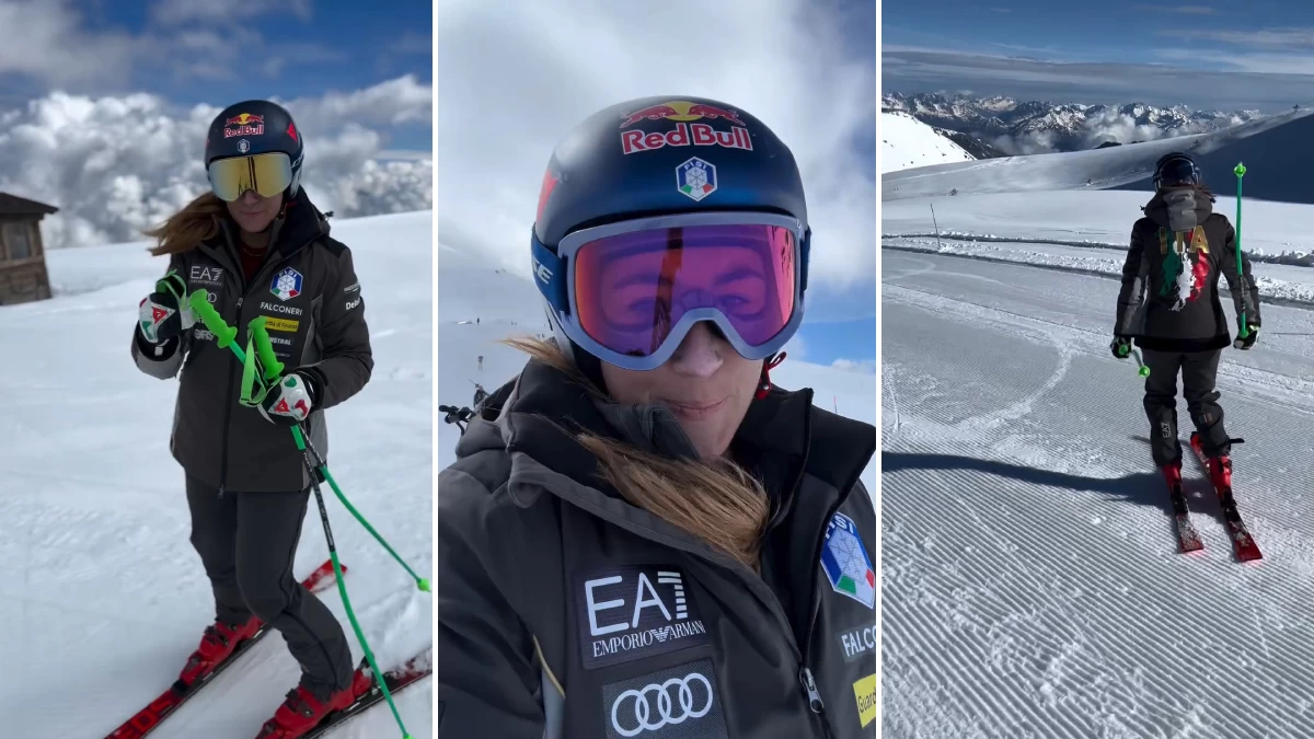 Sofia Goggia est de retour : elle retrouve les skis quatre mois après sa grave blessure