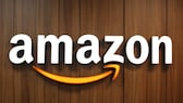 Logo Amazon sur un mur.