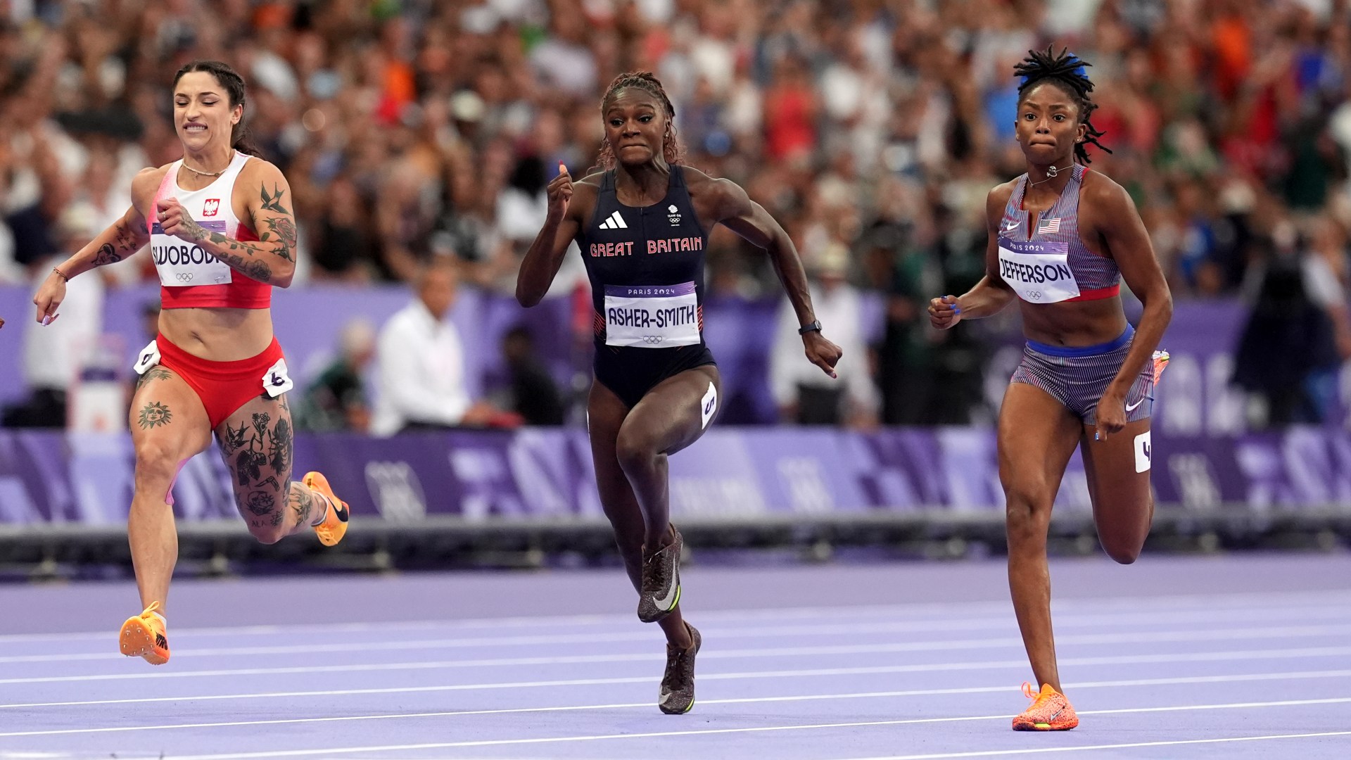 La légende de l’équipe britannique Dina Asher-Smith est éliminée du 100 m des Jeux olympiques de 2024 après une cinquième place surprise en demi-finale