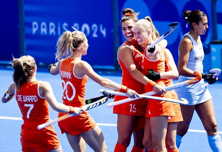 Les hockeyeurs néerlandais ont battu l'Argentine en demi-finale (photo : ANP 2024/Remko de Waal).