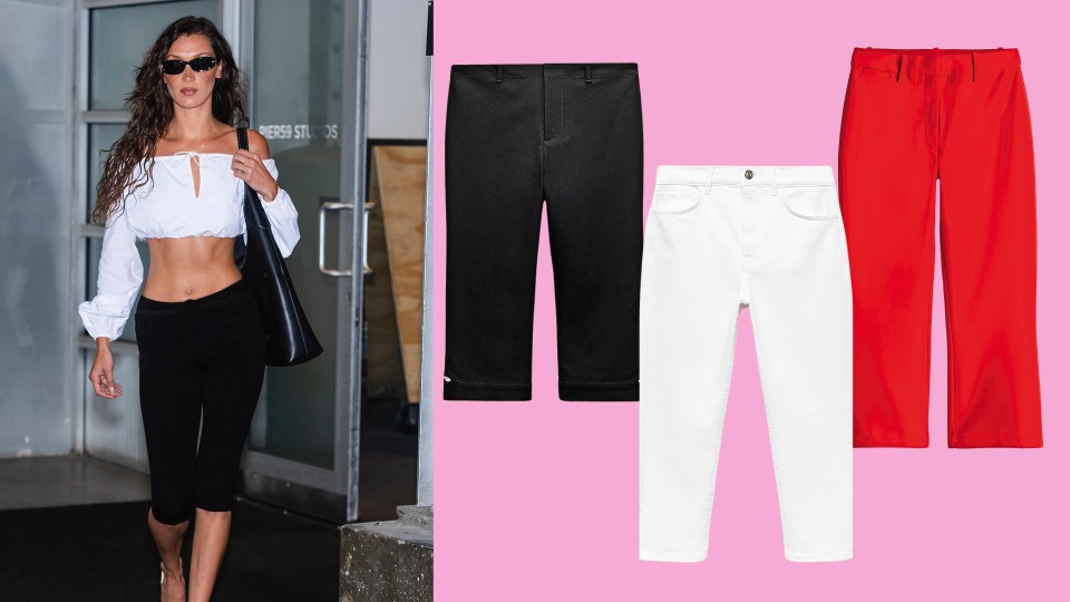 Adoptez le style de Bella Hadid avec un pantalon capri