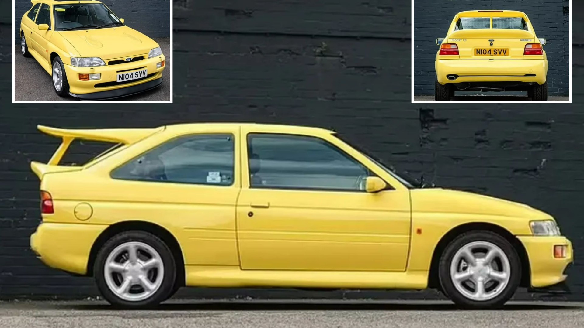 Une Ford Escort RS Cosworth jaune ultra-rare devrait être vendue pour un nouveau record d’enchères à plus de 100 000 £