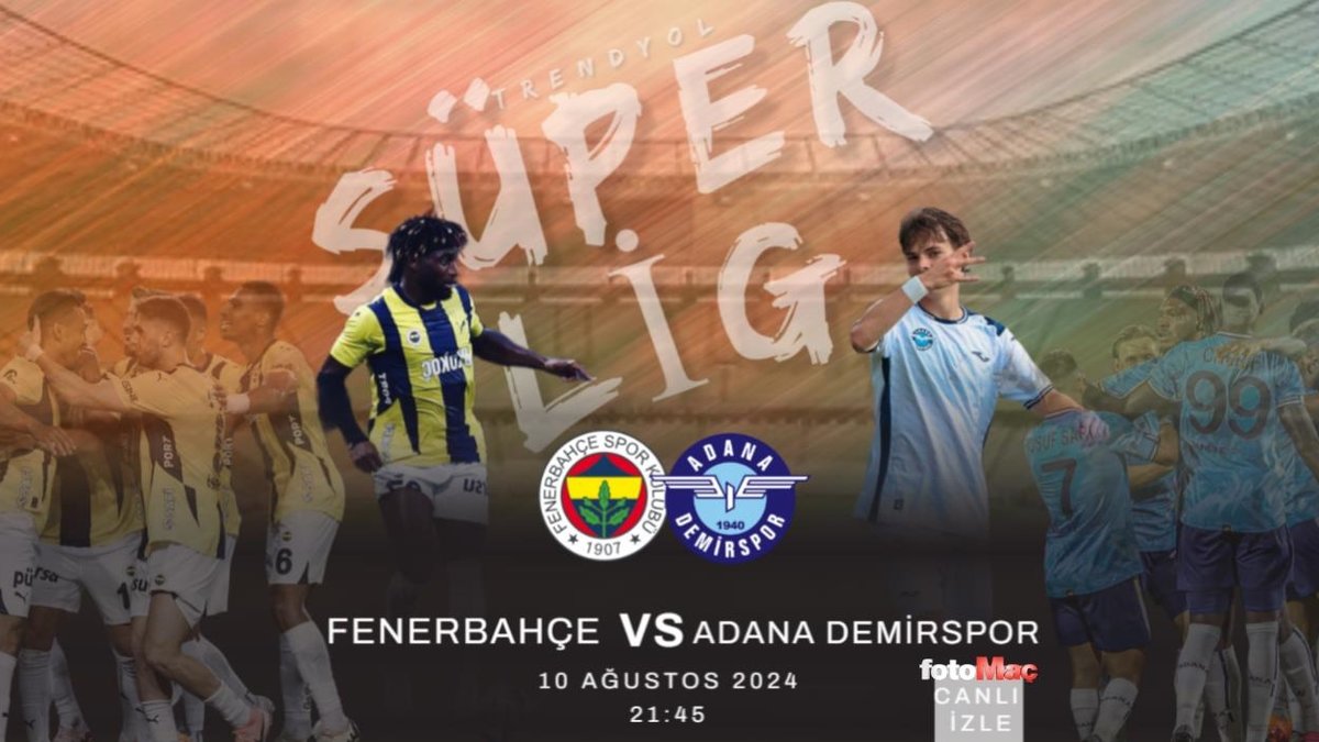 REGARDEZ LE MATCH DE FENERBAHÇE ADANA DEMİRSPOR EN DIRECT | Quand, à quelle heure, sur quelle chaîne se déroule le match F.Bahçe – A. Demirspor ?