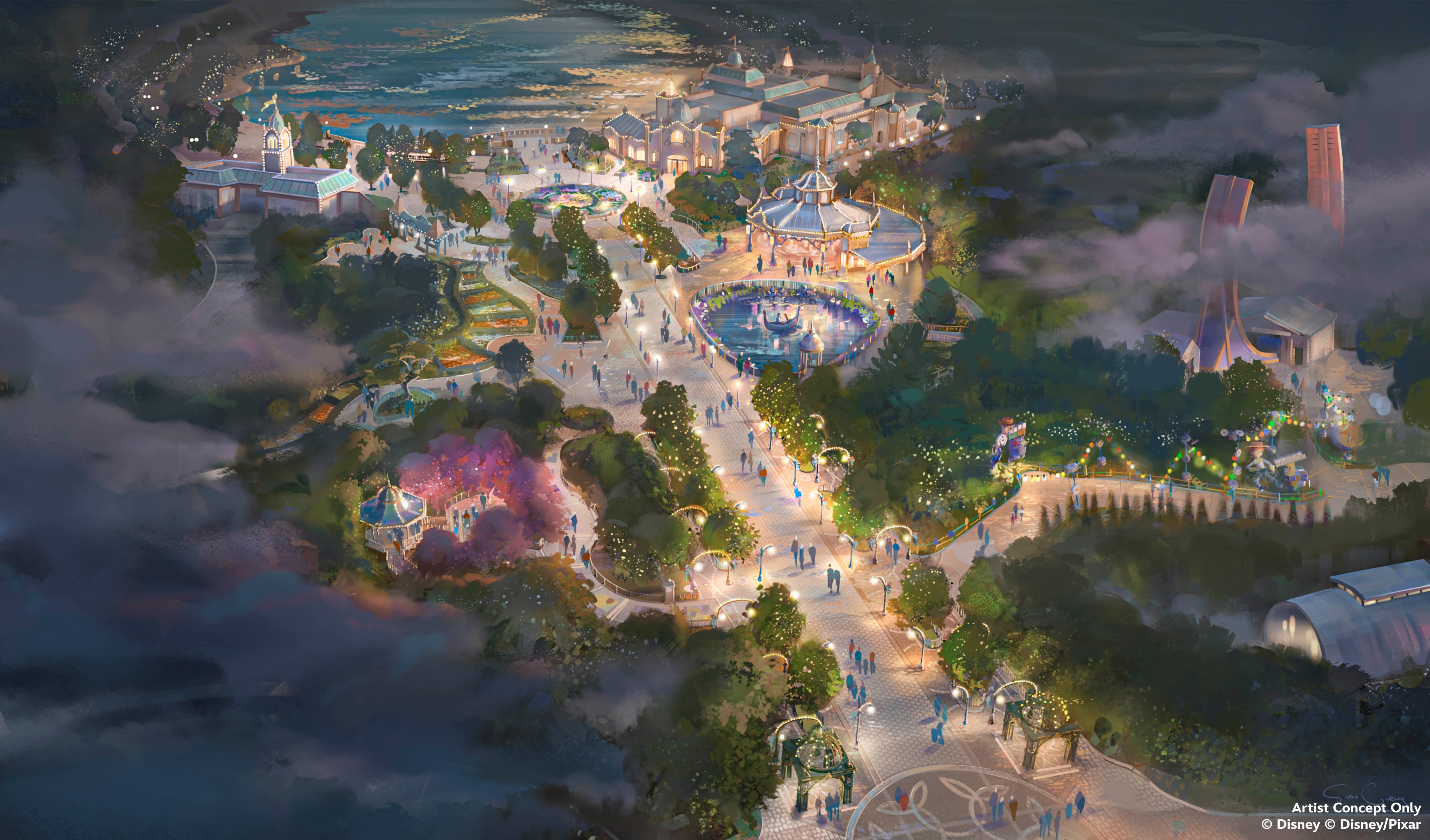 Les images de l'Expo D23 ont montré le nouveau terrain au bout de la promenade du Jardin Anglais