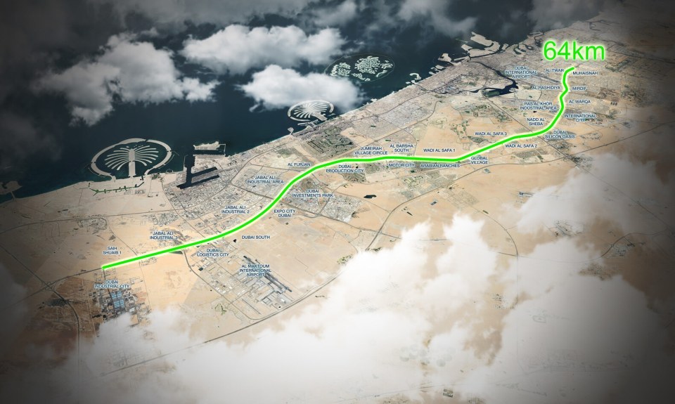 La route fera 64 km ou 40 miles