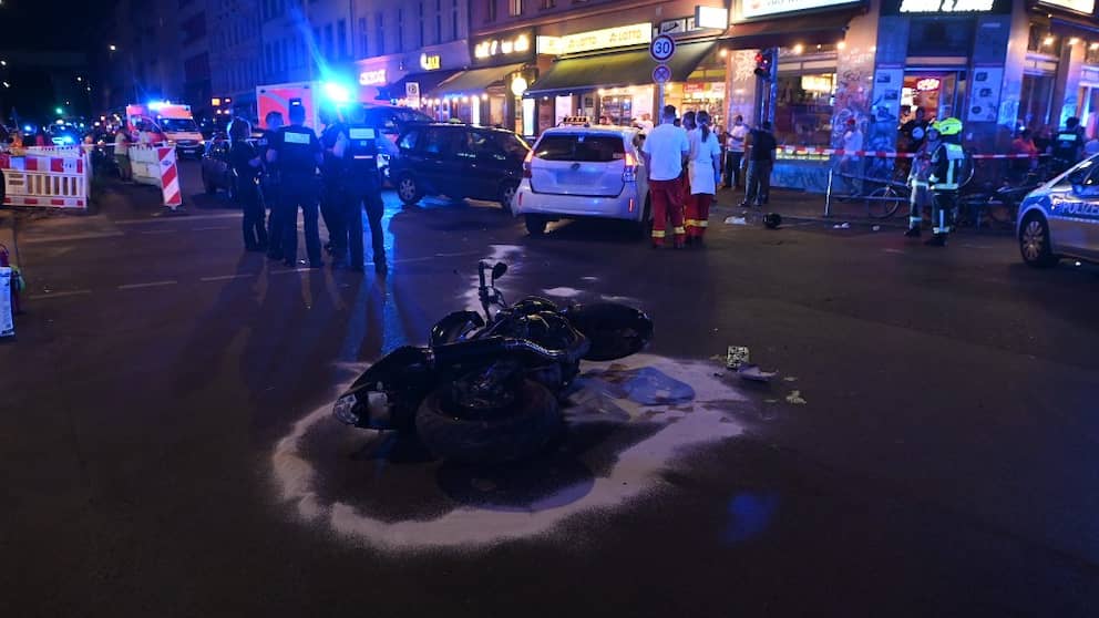 Le troisième véhicule impliqué dans l'accident : une moto