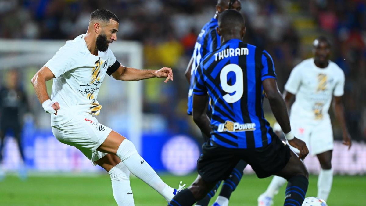 L’Inter ne dure que vingt minutes, Al Ittihad de Benzema s’impose 2-0 grâce au doublé de Diaby