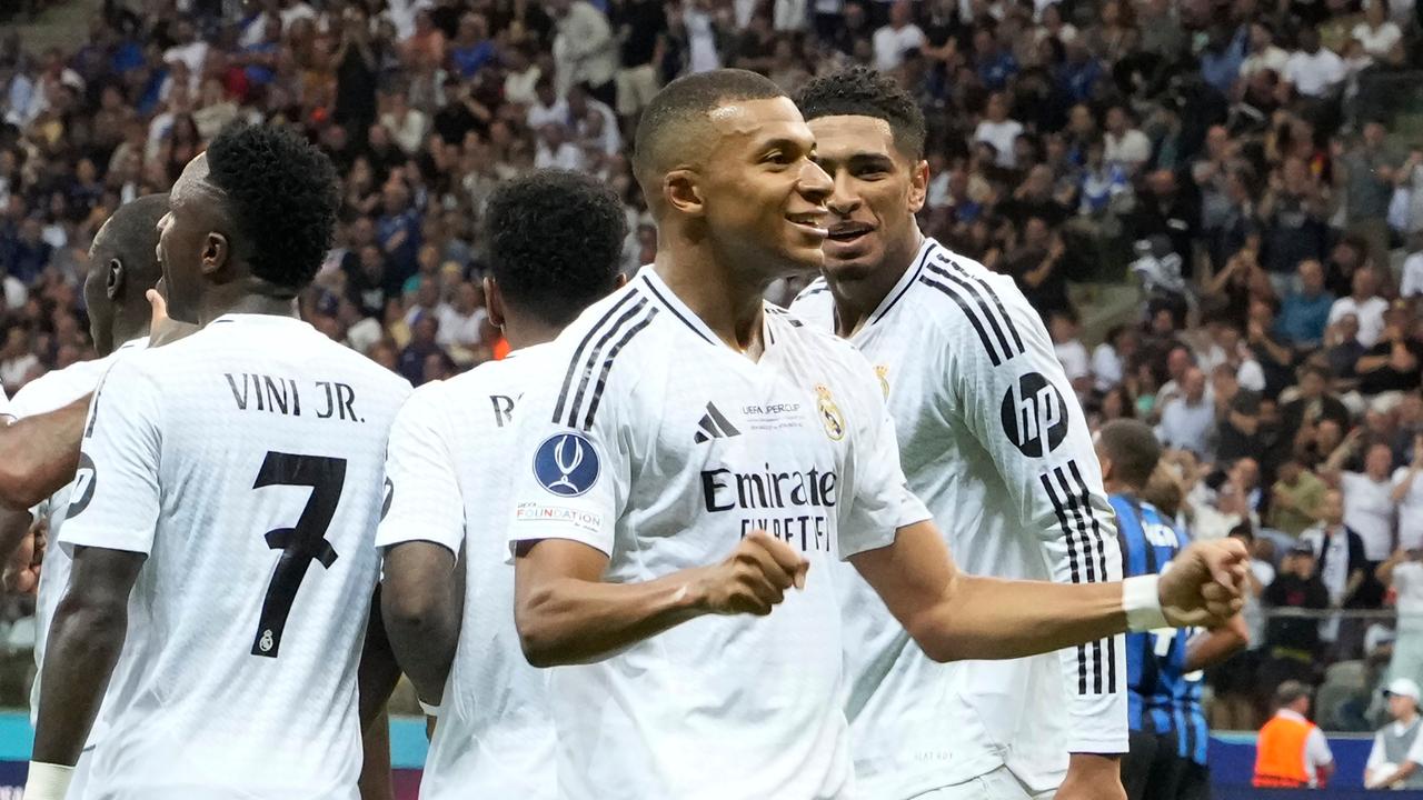 Mbappé marque lors de la victoire du Real contre Bergame en Supercoupe