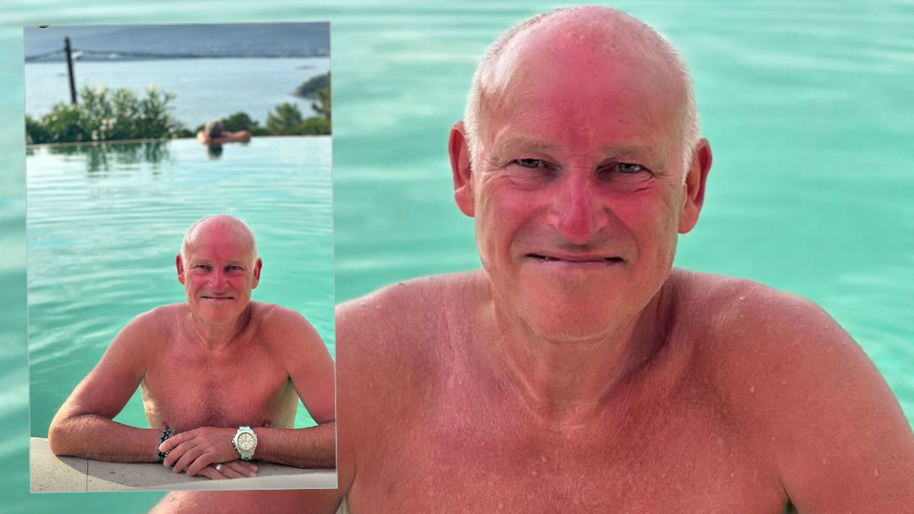 René van der Gijp rouge malsain sur une photo de vacances : SPF oublié ?