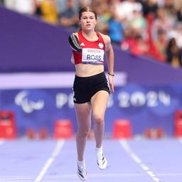 Jule Ross sprinte sur 200 mètres 