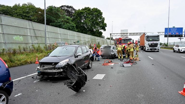 Collision en chaîne sur l'A16 (photo : Tom van der Put/SQ Vision).