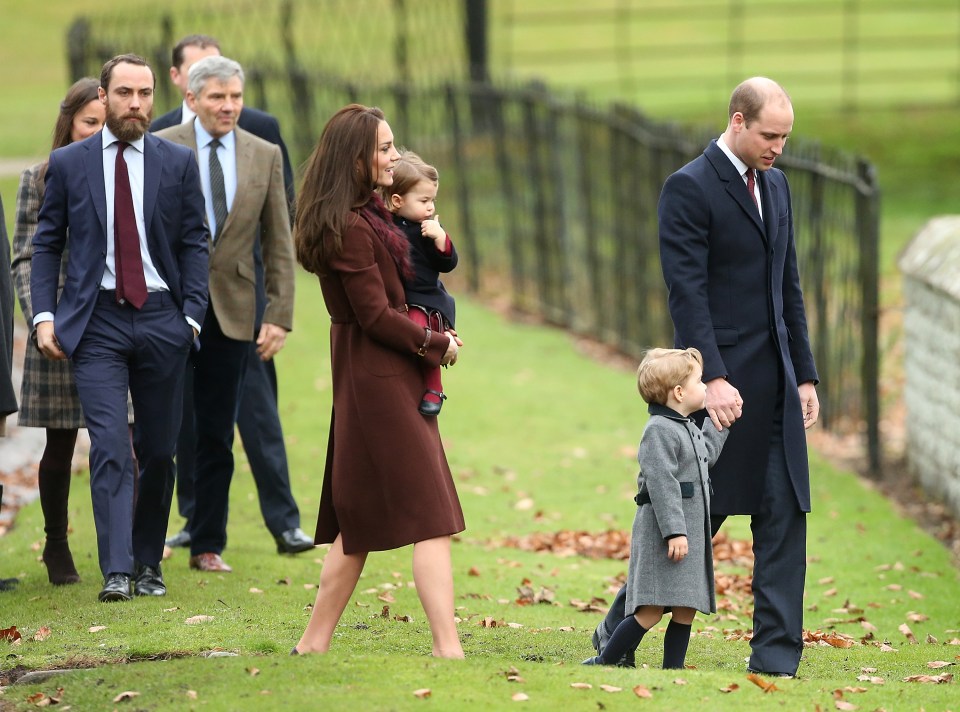 James vu avec le prince William et la princesse Kate le jour de Noël en 2016