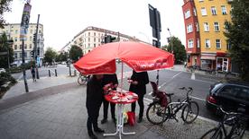 Stand d'information du SPD (archives de la campagne électorale de Berlin)