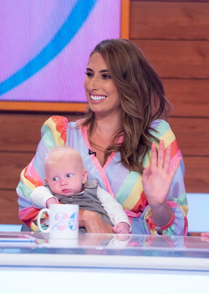 La panéliste Stacey Solomon a présenté bébé Rex pour le 20e anniversaire de la série en 2019.