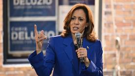 La candidate démocrate à la présidentielle Kamala Harris s'exprime lors d'une apparition électorale à Rochester, en Pennsylvanie.