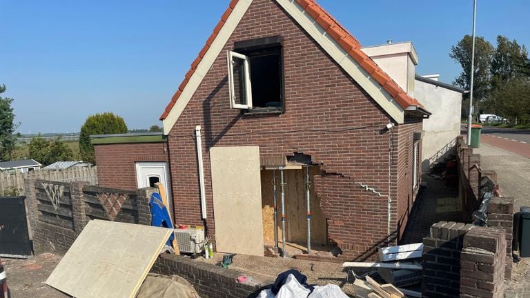 Maison de Cor-Jan et Patricia où une voiture est entrée (photo : Erik Peeters).