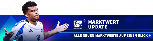 Mise à jour des valeurs marchandes en 2e Bundesliga : vous trouverez ici un aperçu de toutes les nouvelles valeurs