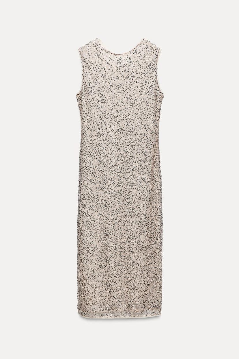 Robe mi-longue à sequins Zara