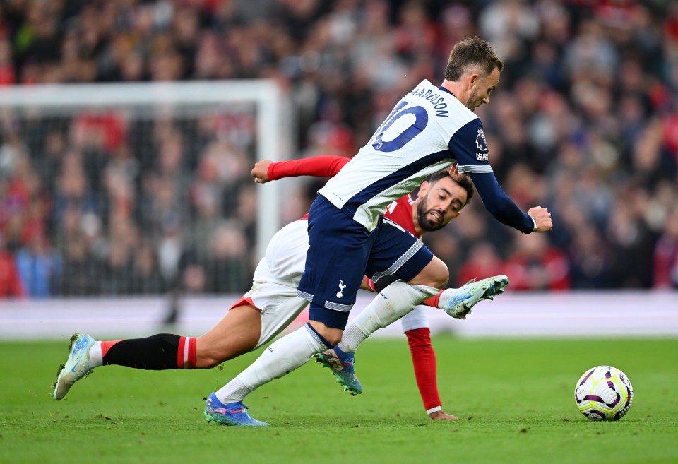 Fernandes a déclaré que même James Maddison des Spurs n'était pas d'accord avec l'expulsion