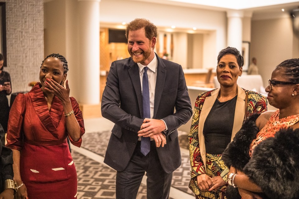 Le prince Harry lors d'une réception Sentebale et d'une table ronde à l'hôtel Saxon à Johannesburg, en Afrique du Sud, ce mois-ci.