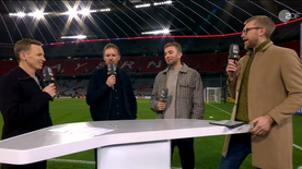 L'entraîneur national allemand Julian Nagelsmann dans une interview avec les experts de la ZDF Christoph Kramer et Per Mertesacker et le présentateur Jochen Breyer.