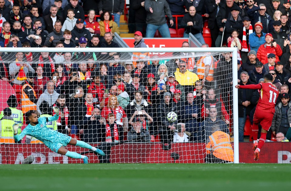 Robert Sanchez n'a pas pu empêcher le premier penalty de Mo Salah