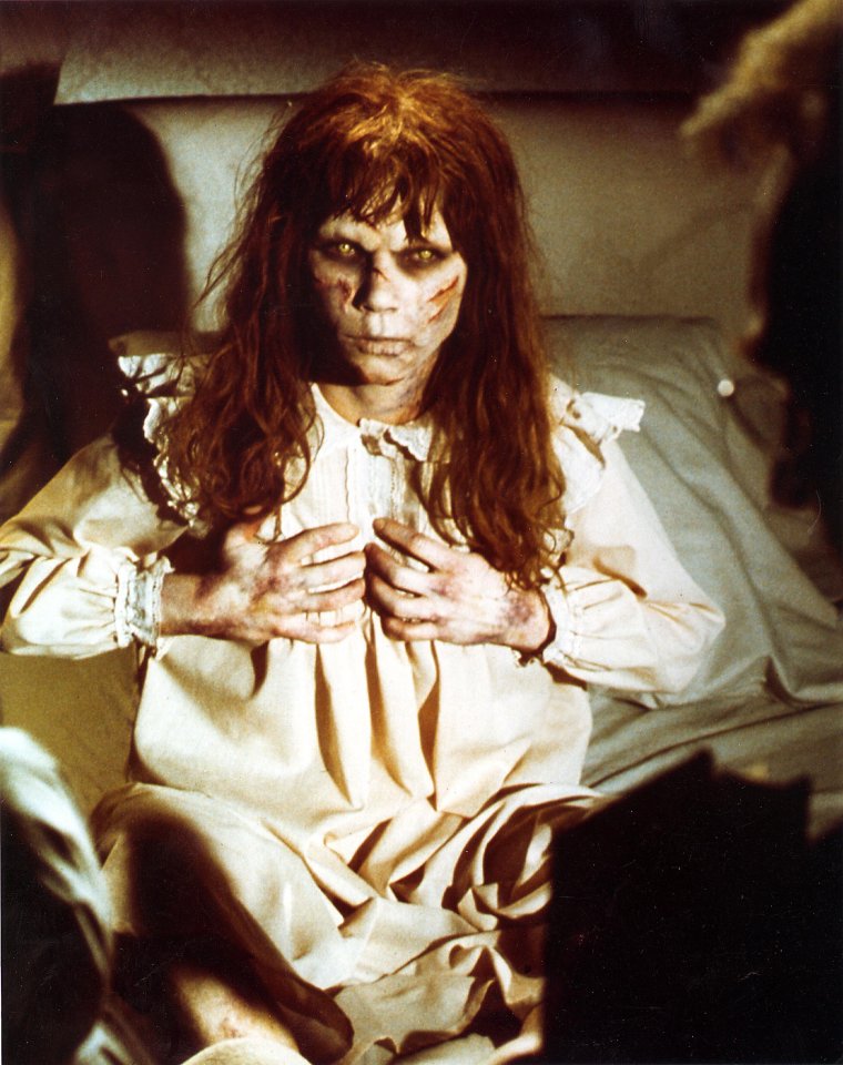 Linda Blair dans le rôle de l'enfant possédée dans L'Exorciste