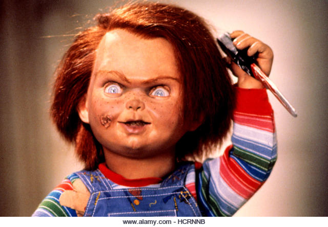 La poupée effrayante Chucky du film Child's Play de 1988