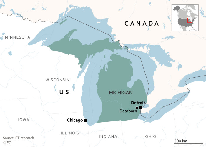 Carte du Michigan