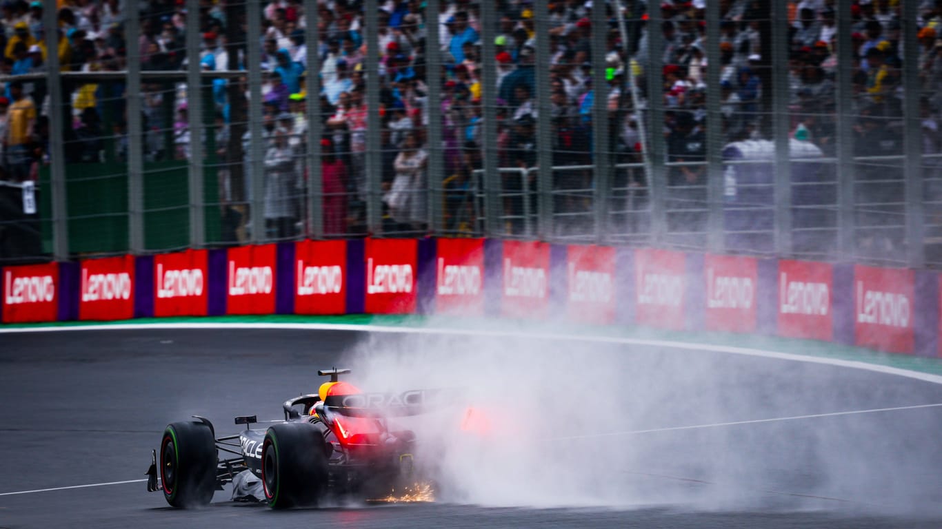 Max Verstappen lors de la course à Interlagos, au Brésil.