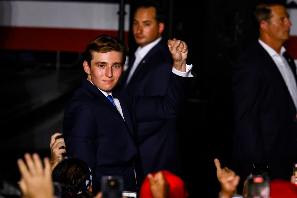 Barron Trump lors d'un événement de campagne à Miami, en Floride, le 9 juillet 2024