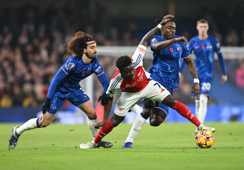 Marc Cucurella a brillamment joué Bukayo Saka