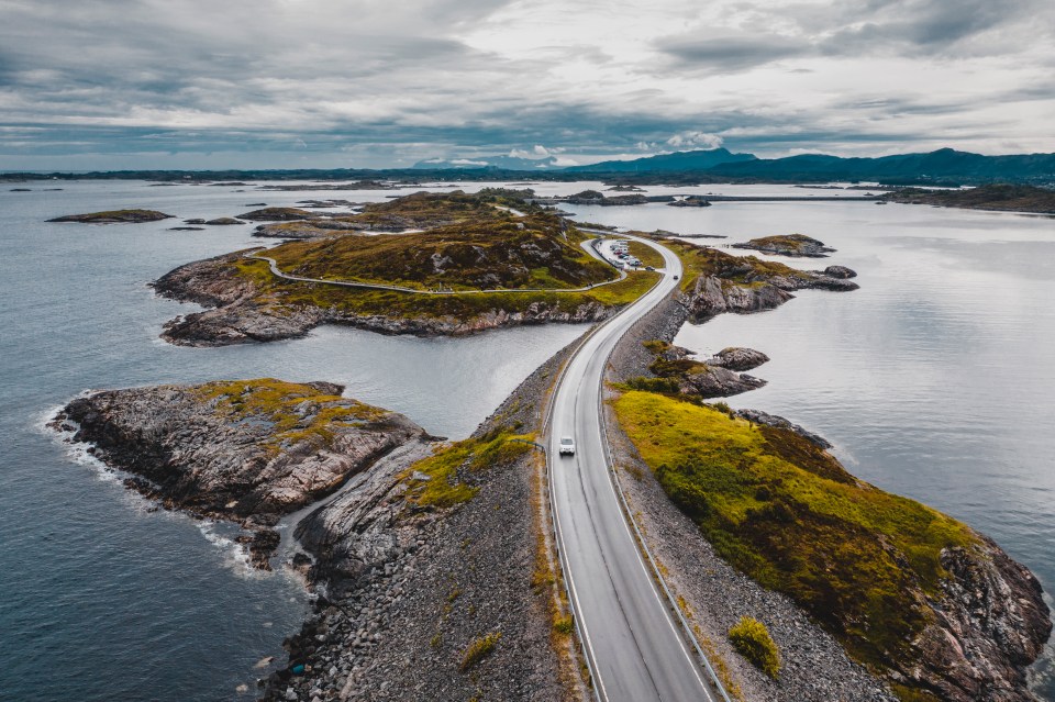 Une vue aérienne d'Atlantic Road