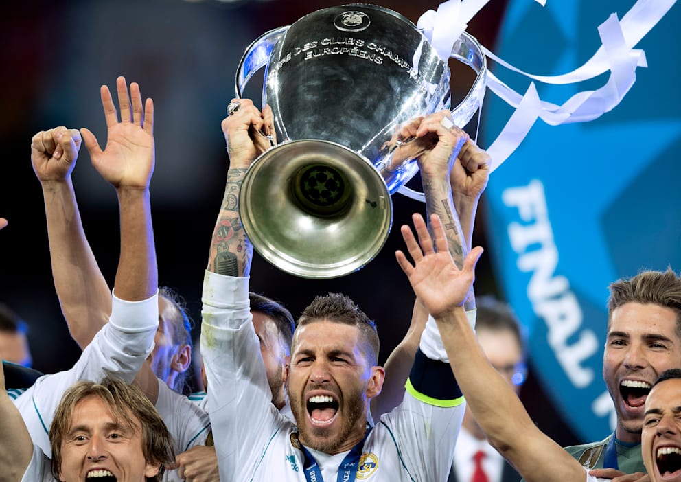 Goldene Real-Zeit: Mit den Königlichen gewann Sergio Ramos fünfmal die Champions League. Hier ein Foto vom Titel-Gewinn 2018 (er war damals 32)