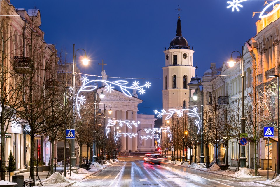 La cathédrale de Vilnius est éblouissante à cette période de l'année