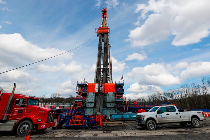 Un site de forage de puits de gaz de schiste en Pennsylvanie