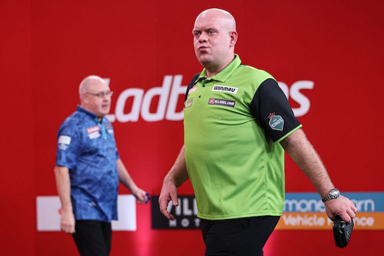 Michael van Gerwen ne se rendra pas à la Coupe du monde de fléchettes avec un très bon sentiment (photo : PDC).