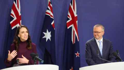 Jacinda Ardern et le Premier ministre australien Anthony Albanese