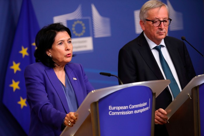 Salomé Zourabichvili et Jean-Claude Juncker