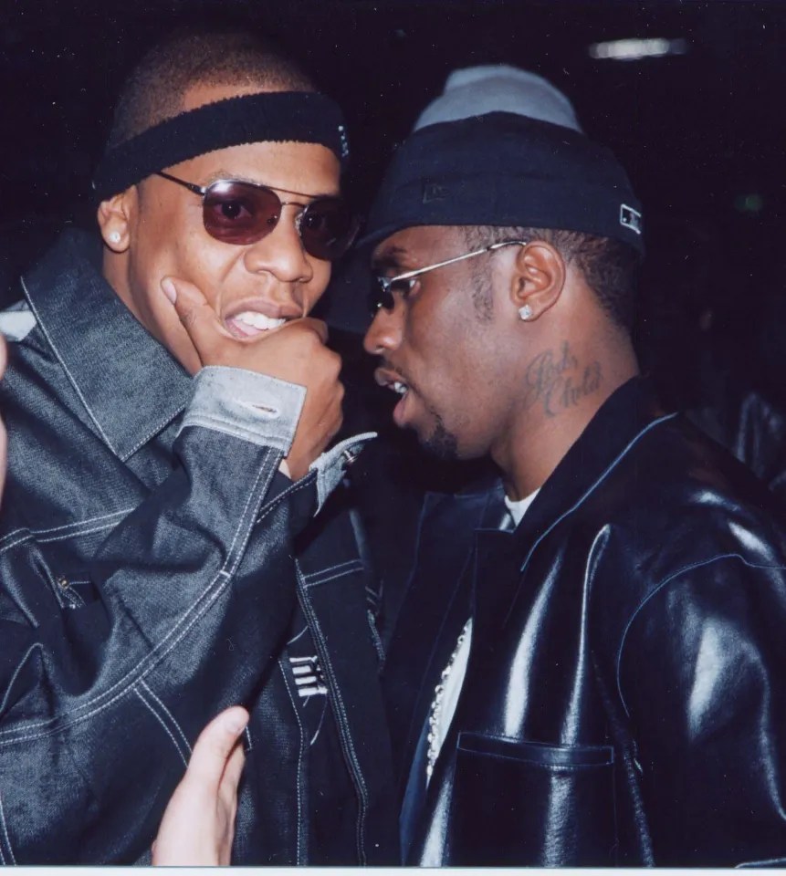 Jay-Z et Diddy lors d'une soirée de sortie musicale en Californie en 2000