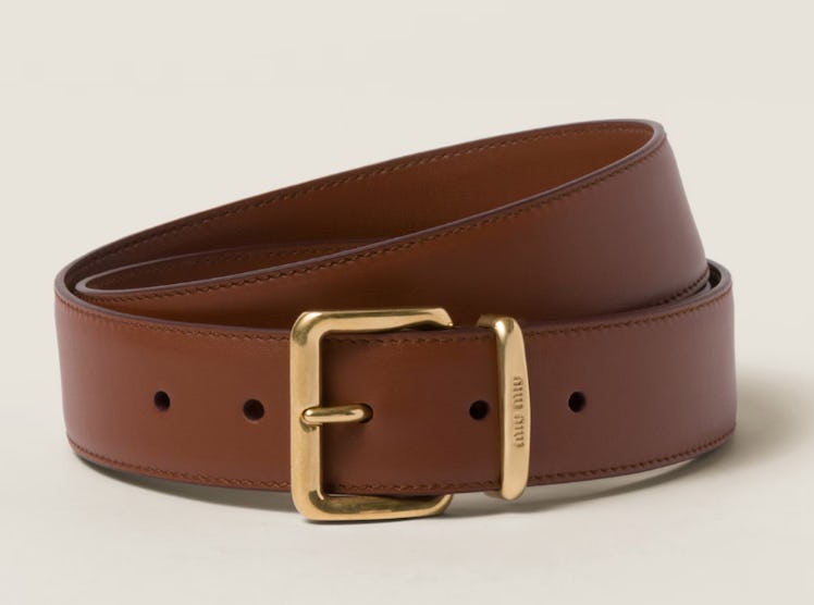 ceinture en cuir marron