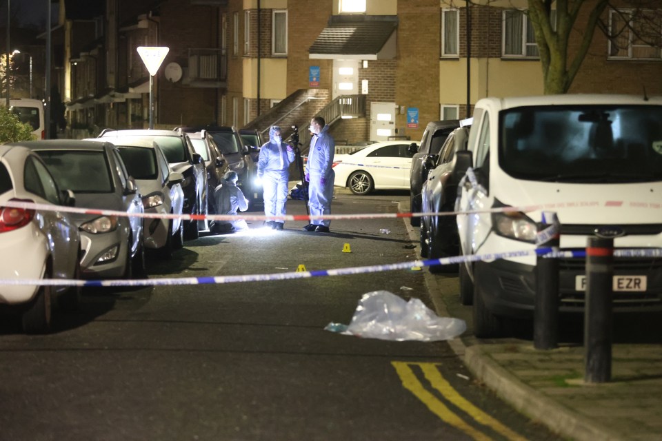 Des policiers légistes sur place à Harlesden