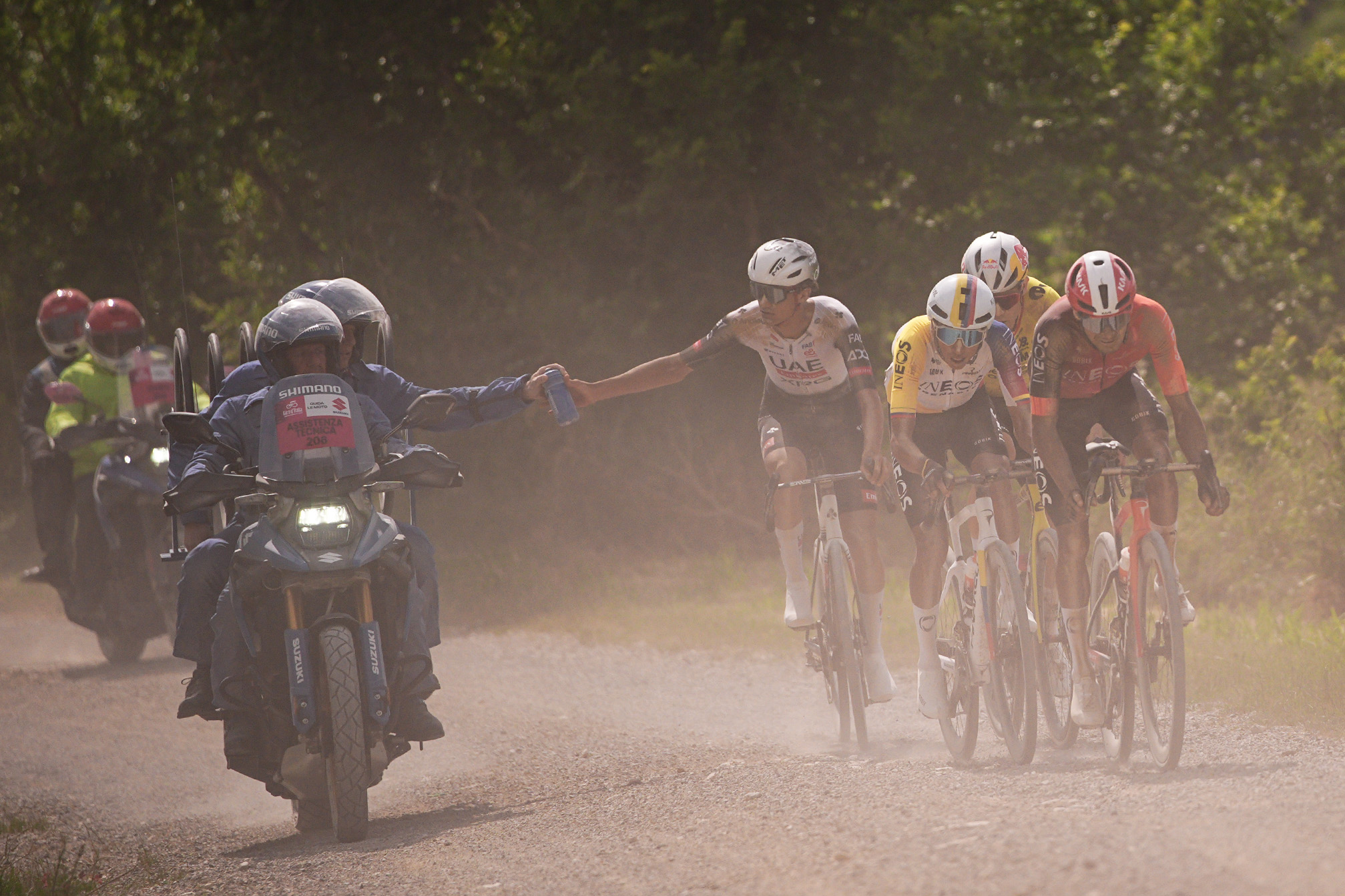 Les cycles dans l'échappée de tête au cours de l'étape 9 de l'italien Giro D de Gubbio à Sienne, Italie - dimanche 18 mai 2025. Sport - cyclisme. (Photo de Marco Alpozzi / Lapresse)